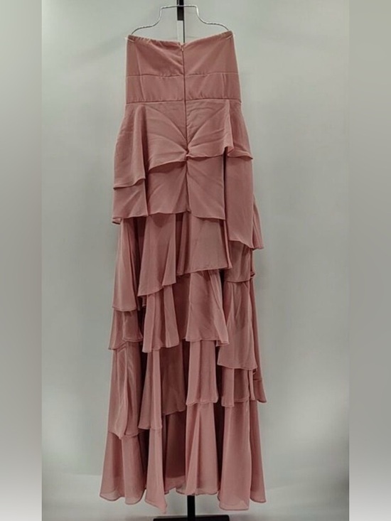 Lulus Gorgeous Essence Blush Strapless Tiered Maxi Dress XL NWT - Picture 5 of 6